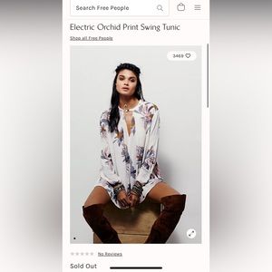 Free people Electric Orchid Print Swing Tunic in burgundy XS